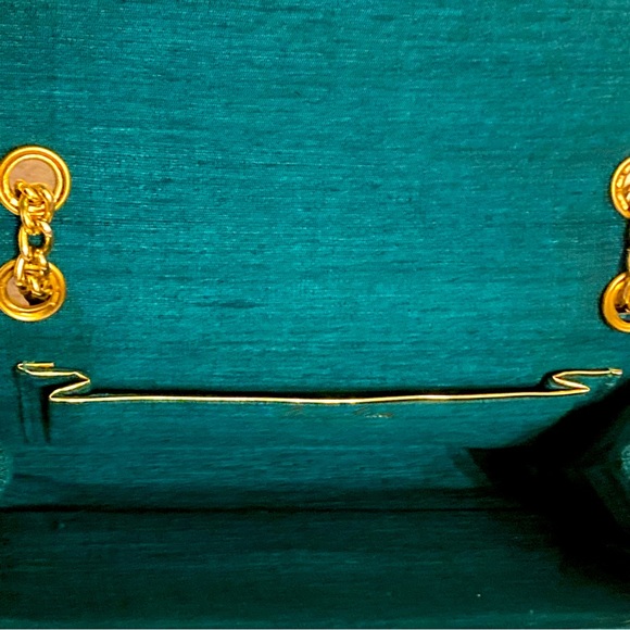 Vintage Star of Saigon Emerald Green Handwoven Raw Silk Purse - Picture 13 of 16